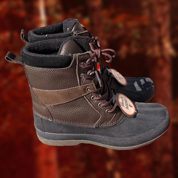 Magellan Men's Duck Boots Size 9D Leather & Man-Made Upper Waterproof New - Picture 4 of 7